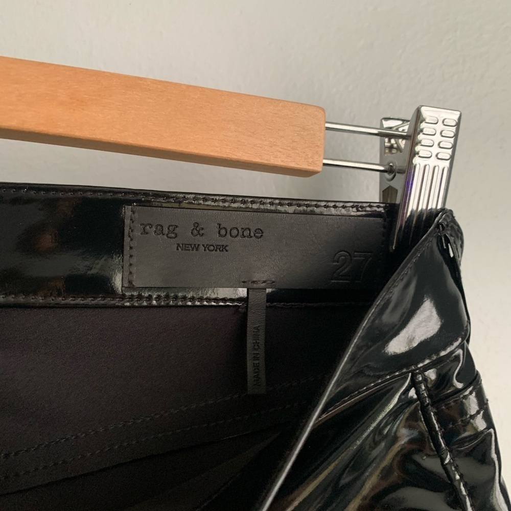 Rag & Bones Black Vinyl Pants - Picture 5 of 9